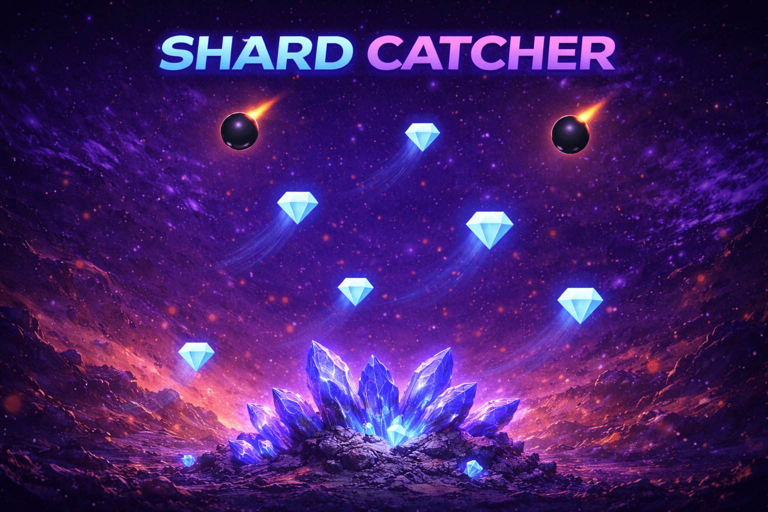 DENeon Shard Catcher game screen