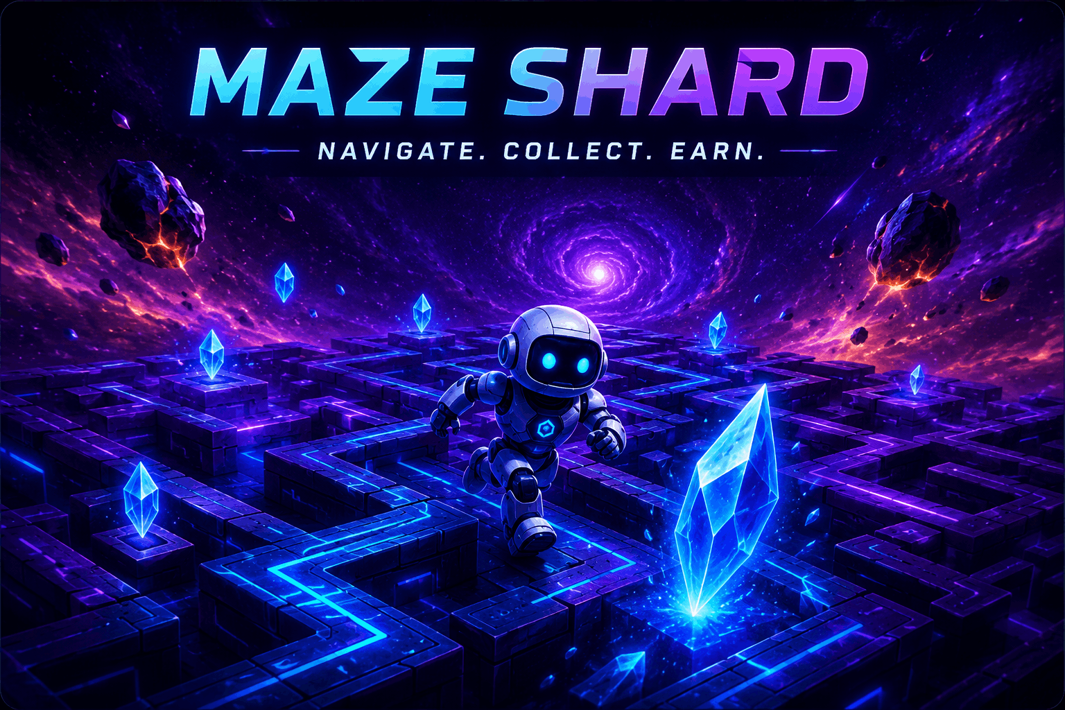 DENeon Maze Shard game screen